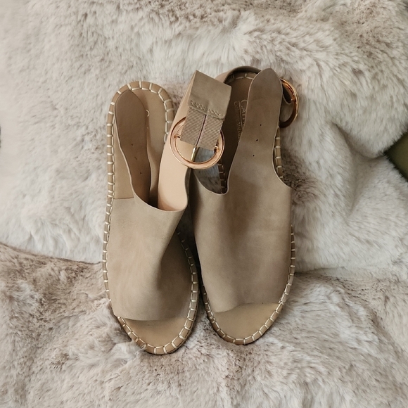 Catherine Malandrino Beige Espadrille Sandals-Size 10 - Picture 2 of 6